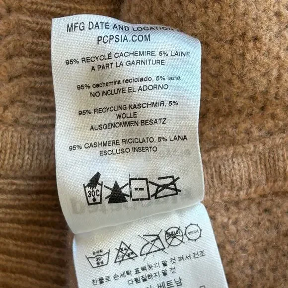 Patagonia Recycled Cashmere Wool Sweater Womens Small Brown Tan Knit Crew L/S - Picture 13 of 13